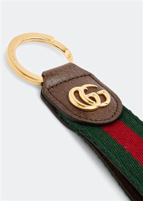 gucci gold and brown heart keychain|Gucci ophidia keychain.